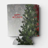 Rafraîchisseur Pour Canette Fête de Noël Arbre vert Rouge Argent Flèches (Dos)