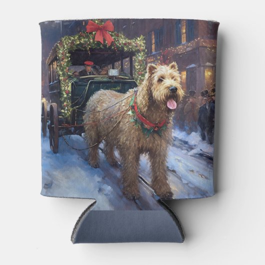 Rafraîchisseur Pour Canette Fête de Noël de Wheaten Terrier (Devant)