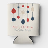 Rafraîchisseur Pour Canette Fête de Noël Rouge Rétro (Devant)