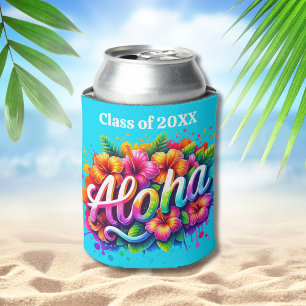 Rafraîchisseur Pour Canette Fête de remise des diplômes Aloha Tropical Luau Gl