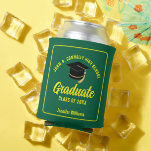 Rafraîchisseur Pour Canette Fête de remise des diplômes sur mesure Green Yello