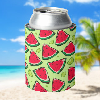 Rafraîchisseur Pour Canette Fête de Tranche de Pastèque | Motif de Fruits d'Ét