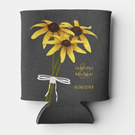Rafraîchisseur Pour Canette Fête des mariages fleurs sauvages Black Eyed Susan (Devant)