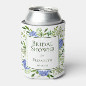 Rafraîchisseur Pour Canette Fête des mariées Blue Hydrangeas (Can devant)