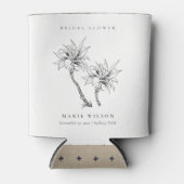 Rafraîchisseur Pour Canette Fête des mariées de croquis noir blanc pour palmes (Devant)