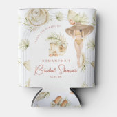 Rafraîchisseur Pour Canette Fête des mariées de plage tropicale (Devant)