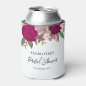 Rafraîchisseur Pour Canette Fête des mariées moderne Bourgogne Jardin Fleurs F (Can devant)