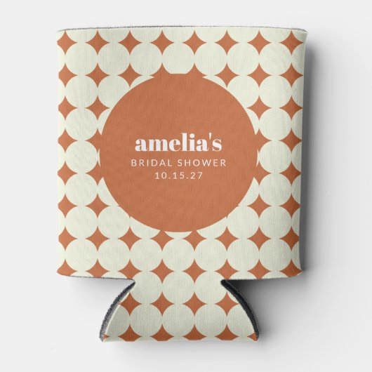 Rafraîchisseur Pour Canette Fête des mariées Retro moderne en terre cuite poin (Devant)