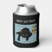 Rafraîchisseur Pour Canette Fête des pères de chat noir (Can devant)