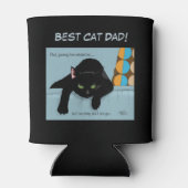 Rafraîchisseur Pour Canette Fête des pères de chat noir (Dos)