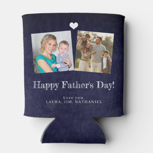 Rafraîchisseur Pour Canette Fête des pères meilleur papa toujours 5 photo coll (Dos)