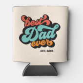 Rafraîchisseur Pour Canette Fête des pères photo super Retro Best Papa Ever (Devant)