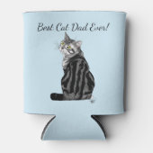 Rafraîchisseur Pour Canette Fête des pères Tabby Argent (Devant)