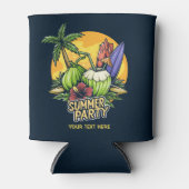 Rafraîchisseur Pour Canette Fête d'été Tropical Texte Personnalisé (Devant)