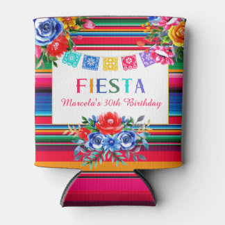 Rafraîchisseur Pour Canette Fête Mexicaine Colorée Serape et Floral