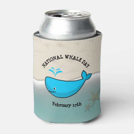 Rafraîchisseur Pour Canette Fête nationale des baleines 17 février Soda Can Co (Can devant)