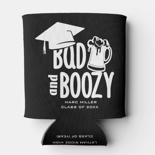 Rafraîchisseur Pour Canette Fête Personnalisée de Graduation Personnalisée Mau (Dos)