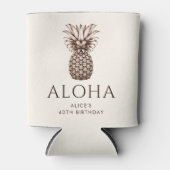 Rafraîchisseur Pour Canette Fête tropicale Aloha avec ananas (Devant)