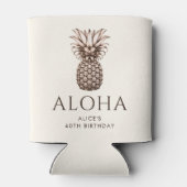 Rafraîchisseur Pour Canette Fête tropicale Aloha avec ananas (Dos)