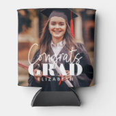 Rafraîchisseur Pour Canette Fêtes Grad Moderne Simple Script Photo personnalis (Devant)