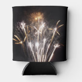 Rafraîchisseur Pour Canette Feu d'artifice blanc et or II Fête patriotique (Devant)