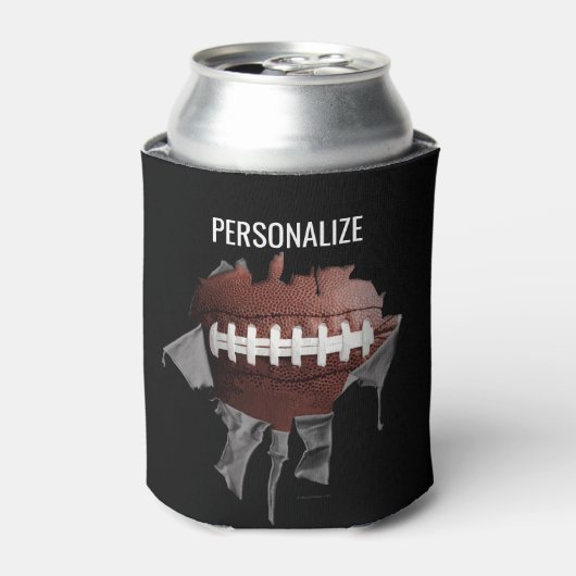 Rafraîchisseur Pour Canette Feu de Football Noir Can Cooler (Can devant)