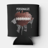 Rafraîchisseur Pour Canette Feu de Football Noir Can Cooler (Dos)