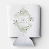 Rafraîchisseur Pour Canette Feuillage de mariage de verdure botanique (Dos)