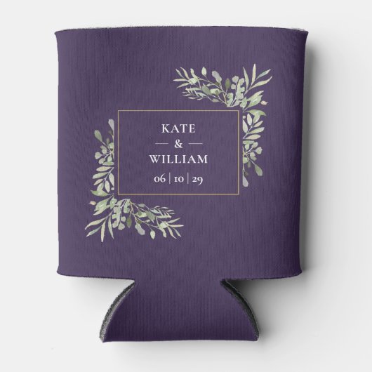 Rafraîchisseur Pour Canette Feuillage vert Mariage pourpre Pouvant refroidir (Devant)