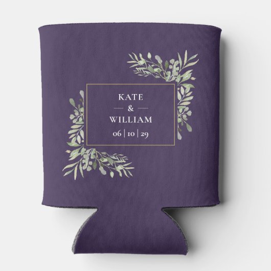 Rafraîchisseur Pour Canette Feuillage vert Mariage pourpre Pouvant refroidir (Dos)