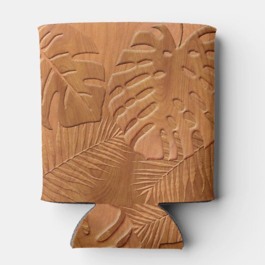 Rafraîchisseur Pour Canette Feuillages en bois sculpté Imprimer (Dos)