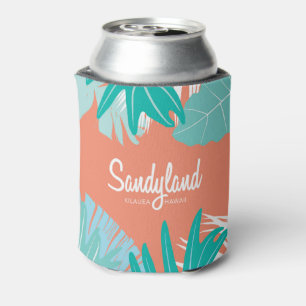 Rafraîchisseur Pour Canette Feuille tropical hawaïen de Sandyland