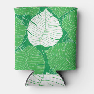 Rafraîchisseur Pour Canette feuille tropicale Abstraite, peinture artistique.