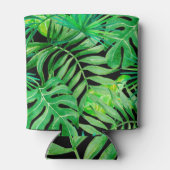 Rafraîchisseur Pour Canette Feuilles d'aquarelle tropicale : Élégance transpar (Dos)