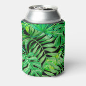 Rafraîchisseur Pour Canette Feuilles d'aquarelle tropicale : Élégance transpar (Can Dos)