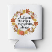 Rafraîchisseur Pour Canette Feuilles d'automne et Citrouille S'il vous plaît (Dos)