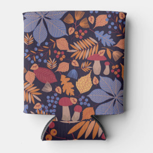 Rafraîchisseur Pour Canette Feuilles D'Automne, Illustration De Champignons Vi