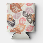 Rafraîchisseur Pour Canette Feuilles d'automne sur le beige. (Devant)