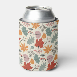 Rafraîchisseur Pour Canette Feuilles d'automne vintage et Motif Acorns