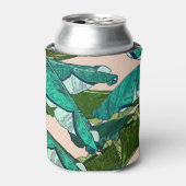 Rafraîchisseur Pour Canette Feuilles de bananes : Motif Tropical sans joint. (Can devant)
