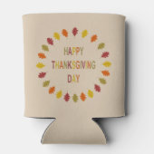 Rafraîchisseur Pour Canette Feuilles de chêne de Thanksgiving (Dos)