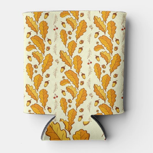 Rafraîchisseur Pour Canette Feuilles de chêne jaune : arrière - plan d'automne (Devant)