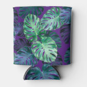 Rafraîchisseur Pour Canette Feuilles de Monstera Tropical (Devant)