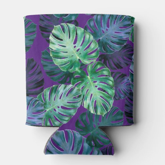 Rafraîchisseur Pour Canette Feuilles de Monstera Tropical (Dos)