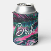 Rafraîchisseur Pour Canette Feuilles de palmier tropicales rose sarcelle été (Can Dos)