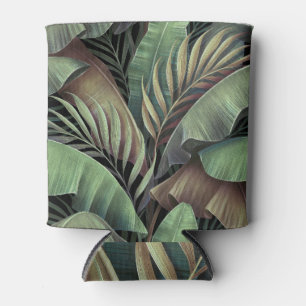 Rafraîchisseur Pour Canette Feuilles de palmiers tropicaux, illustration 3D de