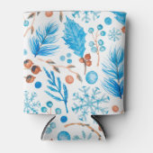 Rafraîchisseur Pour Canette Feuilles et baies d'hiver modernes (Devant)