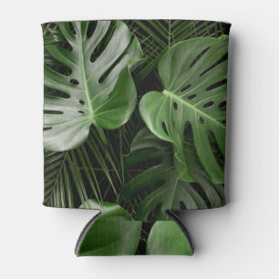 Rafraîchisseur Pour Canette Feuilles Monstera, aménagement tropical de luxe.