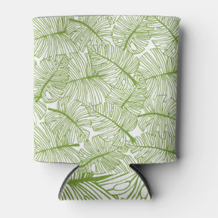 Rafraîchisseur Pour Canette Feuilles Monstera, design floral sans soudure.