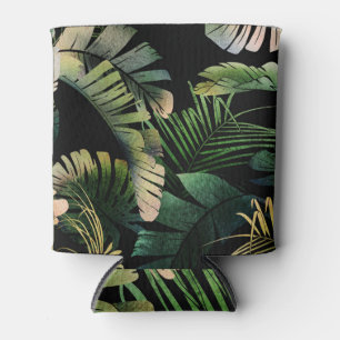 Rafraîchisseur Pour Canette Feuilles tropicaux : Floral d'été sans joint